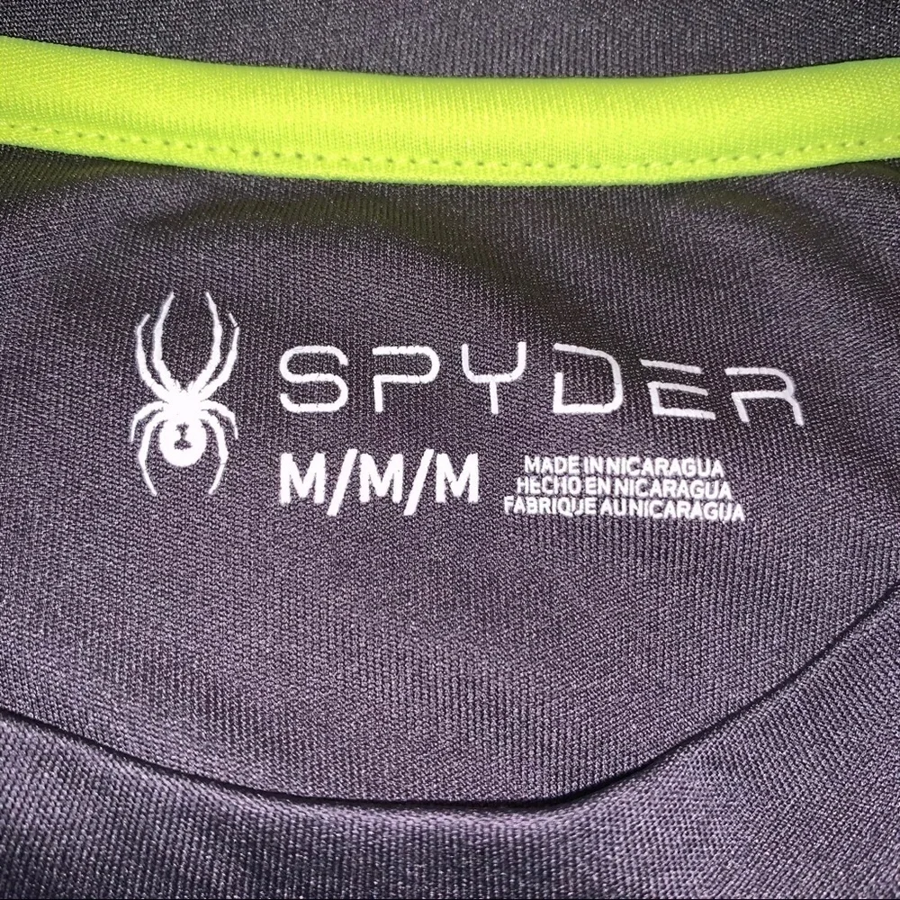 Boys Medium Spyder Gray-Green‎ SS Shirt